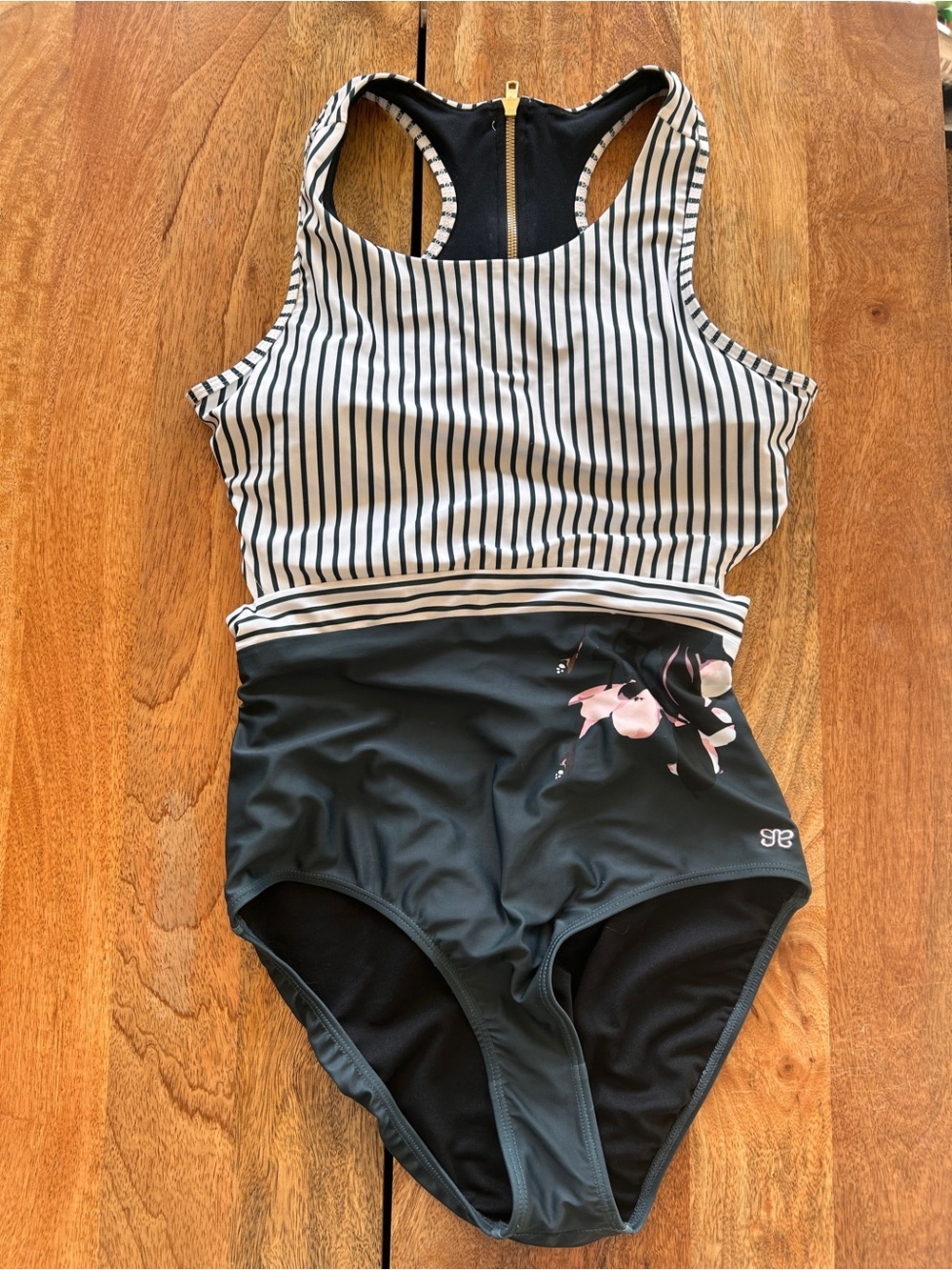 Albion one piece high neck racer back swimsuit - Picture 2 of 7